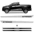 Kit Faixa Strada 2020 Adesivo Lateral + Soleira Protetora