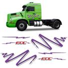 Kit Faixa Volvo Edc 1996 Adesivo Lateral Roxo Completo