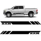 Kit Faixas Dodge Ram Preto Decorativo Adesivo Lateral