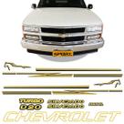 Kit Faixas + Emblemas Adesivos Silverado D20 Resinados 2000/