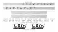 Kit Faixas Laterais Prata S10 Executive 2009 2010 2011