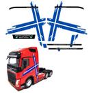 Kit Faixas Miniatura 1/32 Adesivo Volvo Fh Performance Azul