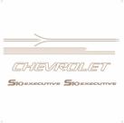Kit Faixas S10 Executive 2003/06 Emblemas Cabine Simples Gm
