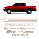 Kit Faixas S10 Executive 2003, 2004, 2005 e 2006 Emblemas 4x4 2.8 Turbo