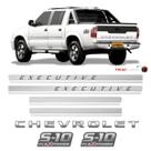 Kit Faixas S10 Executive Prata Chevrolet Flex Power Vermelho