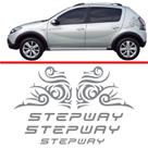 Kit Faixas Sandero Stepway 2012 + Adesivo Tribal Grafite