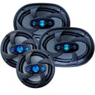 Kit Falante 6p + 6x9 Marinizados Barco Lancha Marítimo Preto