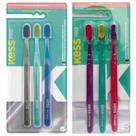 KIT Família Escova de Dentes Kess Pro Extra Macia com 6 UN. 6580 Cerdas Macias Higiene Oral Bucal