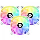 Kit Fan Com 3 Unidades Gamer Ninja Fuuton, ARGB, 120mm, White