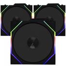 Kit Fan Com 3 Unidades Lian Li Uni Fan TL Wireless, ARGB, 120mm, Black, 12TL1W3B