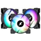Kit Fan Com 3 Unidades SuperFrame Swift ARGB 120mm Com Controladora Black SF03
