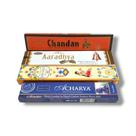 Kit Fanático - Kit 4 cxs Incenso Balaji Chandan / Acharya Lavender / Aaradhya e Amber Musk