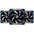 Kit fans gamer uni fan redragon by lian li rgb com 3 unid pto c/ controladora uf-sl120-3b si
