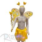 Kit Fantasia Carnaval - Borboleta - Tiara Led - Amarelo - Mod:638 - 01 unidade - Rizzo