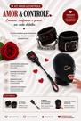 Kit Fantasia Fetiche Bdsm Luxo Com: Algema, Chibata, Venda, Mascara, Chicote, etc.
