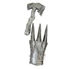 Kit Fantasia Guerreiro Medieval Machadinha Prata + Luva
