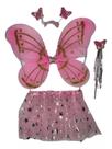 Kit Fantasia Infantil Fada Tiara,asa, Varinha ,saia 2/9 Anos