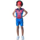 Kit Fantasia Infantil Homem Aranha com Mascara - P Kit Fantasia Infantil Homem Aranha com Mascara - P