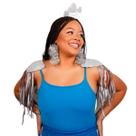Kit Fantasia Look Carnaval 2025 Coração Prateado Bloquinho