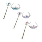 Kit Fantasia Princesa Infantil Varinha E Coroa com pedras