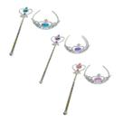 Kit fantasia Princesas infantil 5 coroas tiara + 5 varinhas