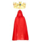 kit Fantasia Rei Coroa Dourada + capa