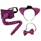 Kit Fantasia Tigresa 3 Peças - Tiara Rabo e Gravata