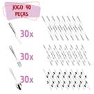 Kit Faqueiro Aço Inox 90 Peças Restaurante / Bar / Casa