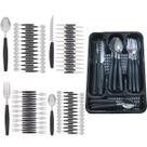 Kit Faqueiro Berlim Preto Inox 96 Pçs C/ 4 Porta Talheres Kit Faqueiro Berlim Preto Inox 96 Pçs C/ 4 Porta Talheres