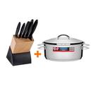 Kit - Faqueiro Plenus 6 Peças + 1 Panela Inox Solar 7,1 Lts Solar Pit3 - Tramontina Kit - Faqueiro Plenus 6 Peças + 1 Panela Inox Solar 7,1 Lts Solar Pit3 - Tramontina
