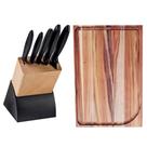 KIT - Faqueiro Plenus 6 Peças + 1 Tábua para Churrasco 49x35 - Tramontina