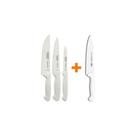 Kit - Faqueiro Premium 3 Peças + 1 Faca De Carne Profissional 10 Pol - Tramontina