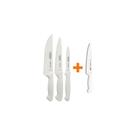Kit - Faqueiro Premium 3 Peças + 1 Faca De Carne Profissional 6 Pol - Tramontina
