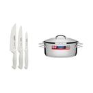 KIT - Faqueiro Premium 3 Peças + 1 Panela Inox Solar 7,1 Lts Solar PIT3 - Tramontina