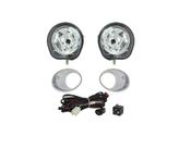 Kit farois palio 08 2 farois/2 lampadas/chicote rele/2 aros cromador fortluz