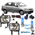 Kit Farol Aux Chevrolet CORSA 2003 ate 2012 Vidro e Super Branca