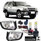 KIT FAROL AUX CHEVROLET S10 2001 ate 2011 Vidro e Super Led