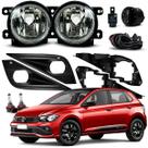 Kit Farol Aux Milha Polo Track 2023 2024 2025 Lâmpada H8 35W + Moldura + Grade + Botão Original