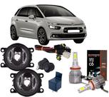 Kit Farol Auxiliar C4 PICASSO 2007 a 2013 e Super Led
