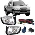 Kit farol auxiliar chevrolet s10 2001 ate 2011 vidro