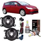 Kit farol auxiliar citroen c4 vtr 2007 ate 2013 e super led