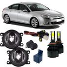Kit farol auxiliar citroen c5 2005 ate 2007 e super led Kit farol auxiliar citroen c5 2005 ate 2007 e super led
