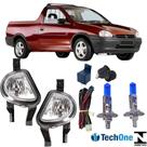 Kit farol auxiliar corsa pickup 2000 ate 2002 e super branca