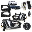 Kit Farol Auxiliar de Milha Polo 2017 2018 2019 2020 2021 2022 2023 c/ DRL + Pisca