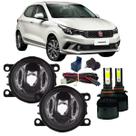 Kit farol auxiliar fiat argo 2017 a 2022 super led