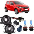 Kit farol auxiliar fiat mobi 2016 a 2022 super branca