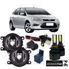 Kit FAROL AUXILIAR FORD FOCUS 2009 a 2013 e SUPER LED 8000K