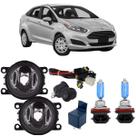 Kit farol auxiliar ford new fiesta 2013 a 2020 super branca Kit farol auxiliar ford new fiesta 2013 a 2020 super branca
