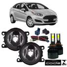 KIT Farol Auxiliar Ford New Fiesta 2013 a 2020 Super Led