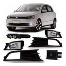 Kit farol auxiliar grade com friso cromado gol g6